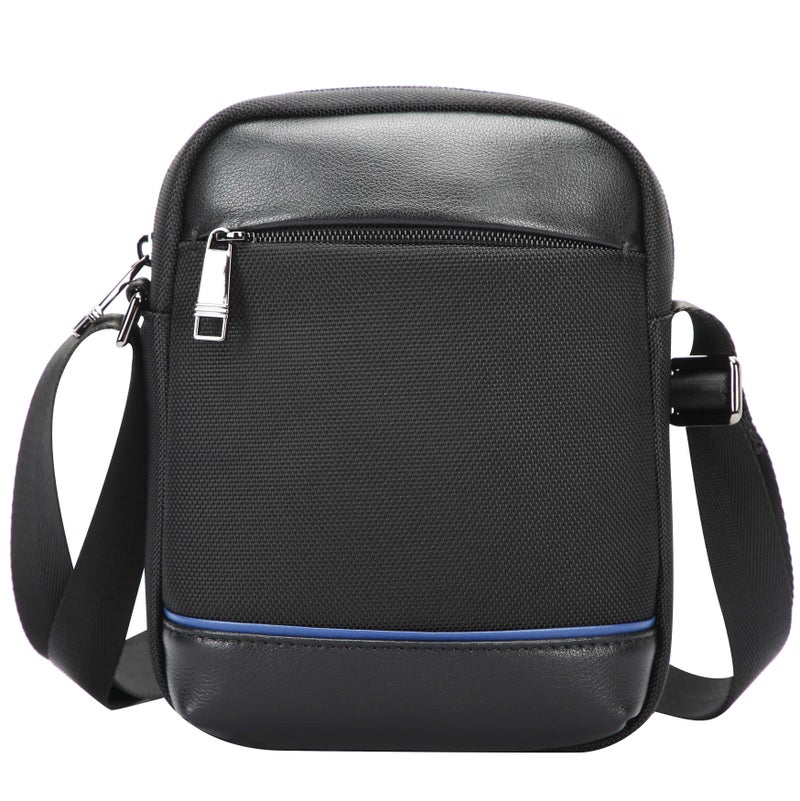 Bopai Unisex Premium Side Sling Bag Water Resistant Synthetic Leather Crossbody Bag for Travel Office Business, BO-SL921, Black - Image 2