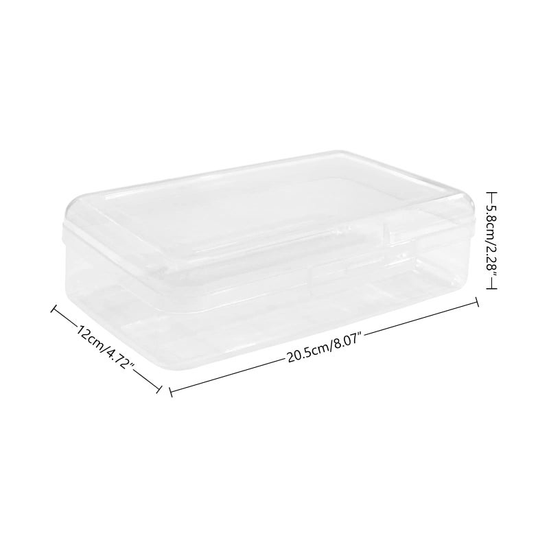 Ykimok Large Capacity Clear Pencil Box, Pencil Case, Plastic Pencil Boxes, Stackable Design, Supply Boxes for School Classroom, 4-Pack (Clear)â€¦ - Image 3
