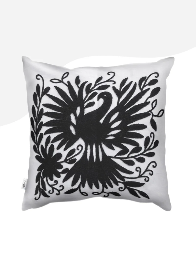 Donetella Decorative Embroidered Cushion Cover black/white 45x45Cm(Without Filler)