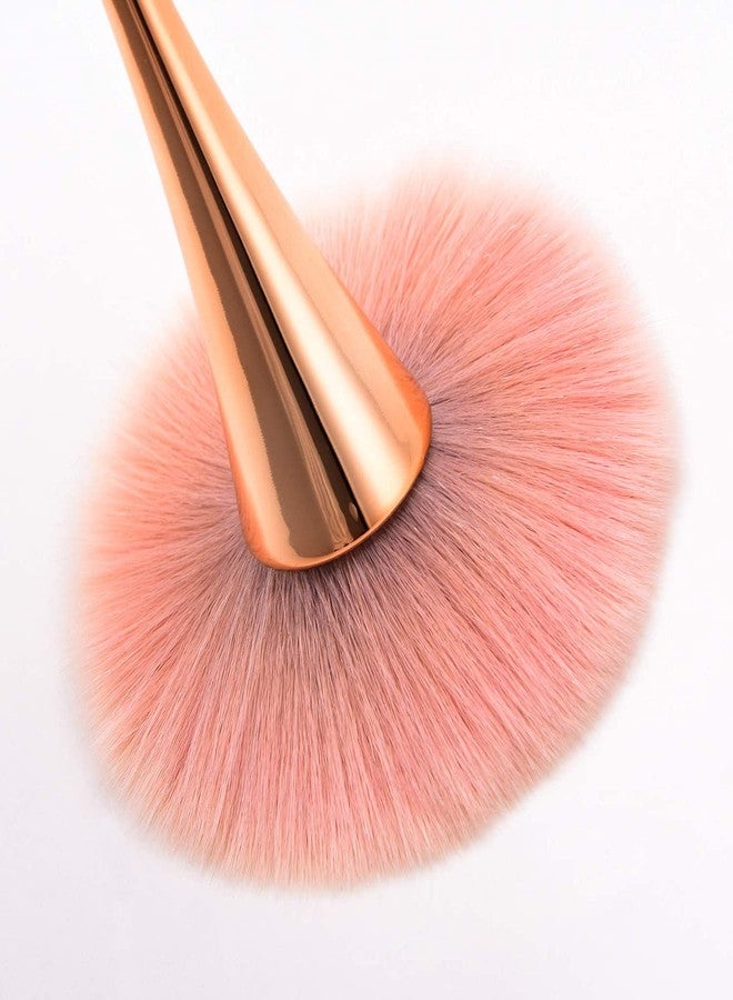 Jutoe Super Large Mineral Powder Brush, Bronzer Kabuki Makeup Brush, Soft Fluffy Foundation Brush, Professional Powder Brush and Blush Brush for Daily Makeup (Grade color-2 Pcs) - Image 2