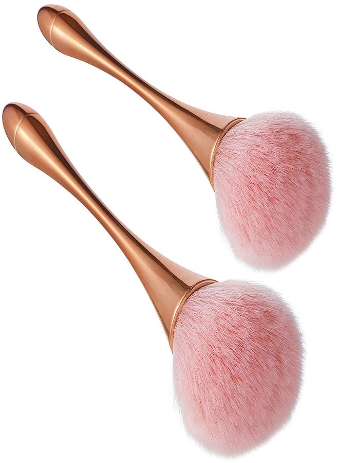 Jutoe Super Large Mineral Powder Brush, Bronzer Kabuki Makeup Brush, Soft Fluffy Foundation Brush, Professional Powder Brush and Blush Brush for Daily Makeup (Grade color-2 Pcs) - Image 1