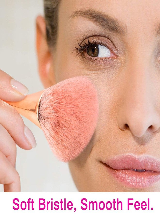 Jutoe Super Large Mineral Powder Brush, Bronzer Kabuki Makeup Brush, Soft Fluffy Foundation Brush, Professional Powder Brush and Blush Brush for Daily Makeup (Grade color-2 Pcs) - Image 5