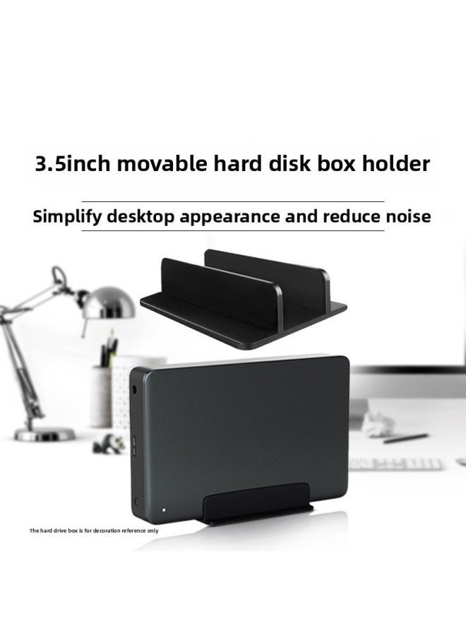 3.5 Inch Mobile Box Base Bracket Desktop Vertical Bracket Noise Reduction Storage For Green SSK-Capacity:[vertical Bracket] 3.5inch Box + 2 Pieces Of 1mm Silicone Thickening Pads  - Image 2
