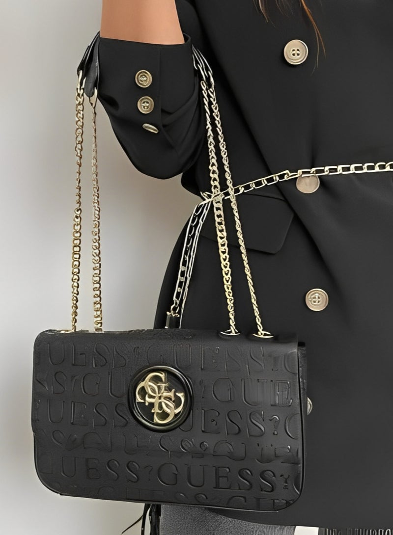 GUESS Women's Embossed Monogram Shoulder Bag - Image 1
