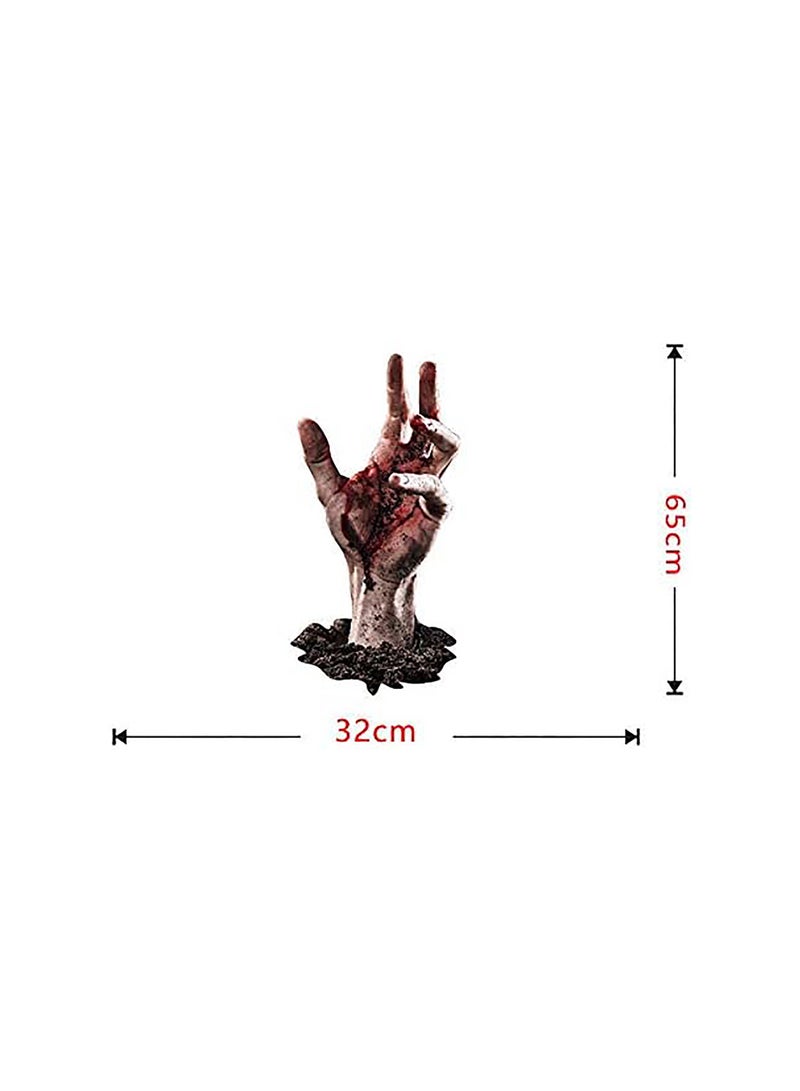 3D Wall Stickers Removable Floor Ceiling Stickers Bedroom Wall Decor Horror Ornaments Glass Window Window Stickers (A) - Image 2