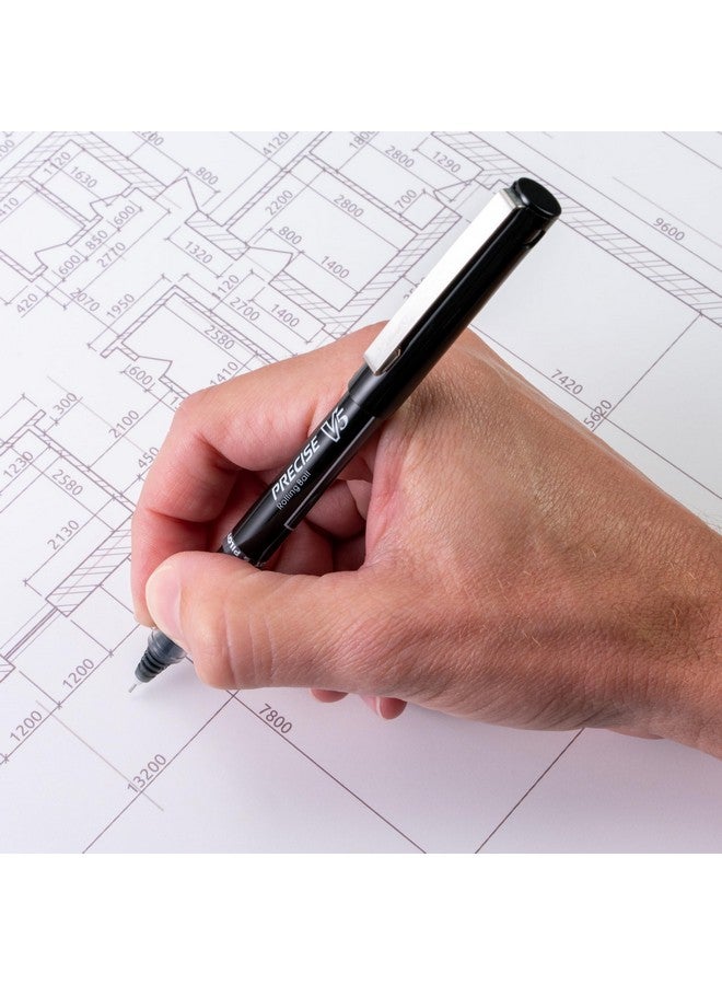 بايلوت أقلام حبر سائلة دوارة من بايلوت بريسايز V5، برأس رفيع للغاية 0.5 مم، لون أسود، عبوة من 12 قلمًا - Image 5