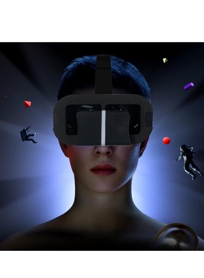 نظارات الواقع الافتراضي الرقمية VR نظارات ألعاب ثلاثية الأبعاد بتأثير سينما الشاشة العملاقة سماعات محمولة مزودة بجهاز تحكم عن بعد للأطفال والعائلة والأصدقاء كهدية - Image 2