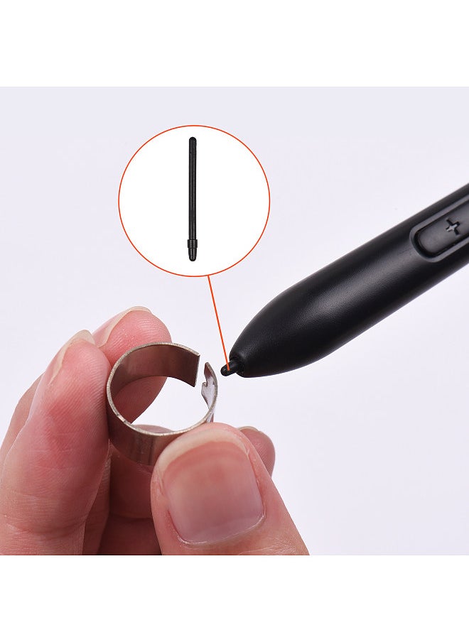 30PCS Stylus Pen Nibs and Pen Clip for T505 Professional Graphics Drawing Tablet Stylus Pen Black