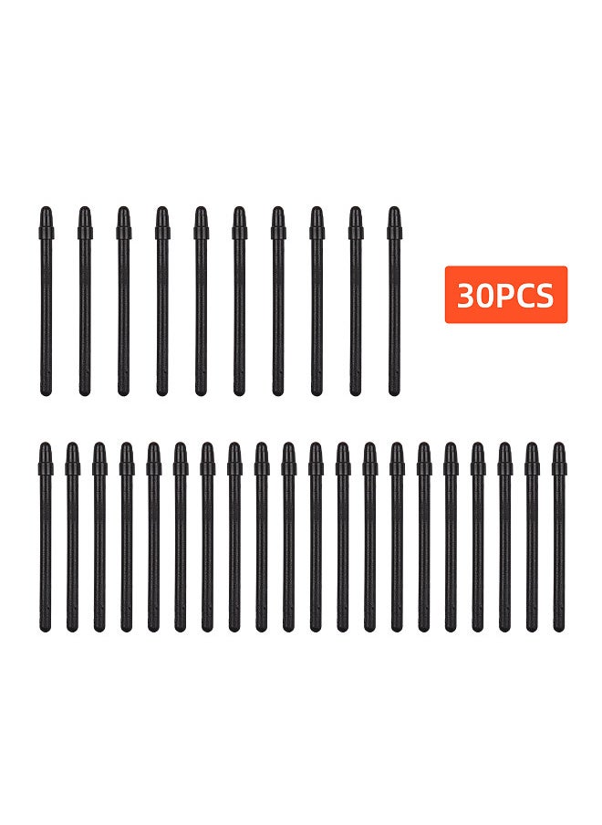 30PCS Stylus Pen Nibs and Pen Clip for T505 Professional Graphics Drawing Tablet Stylus Pen Black