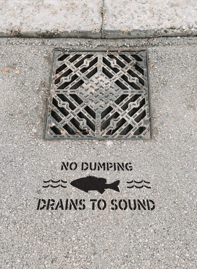 Stencil Revolution No Dumping Drains to Sound Stencil - Reusable Stencils for Painting - Create DIY No Dumping Drains to Sound Home Decor - Image 3
