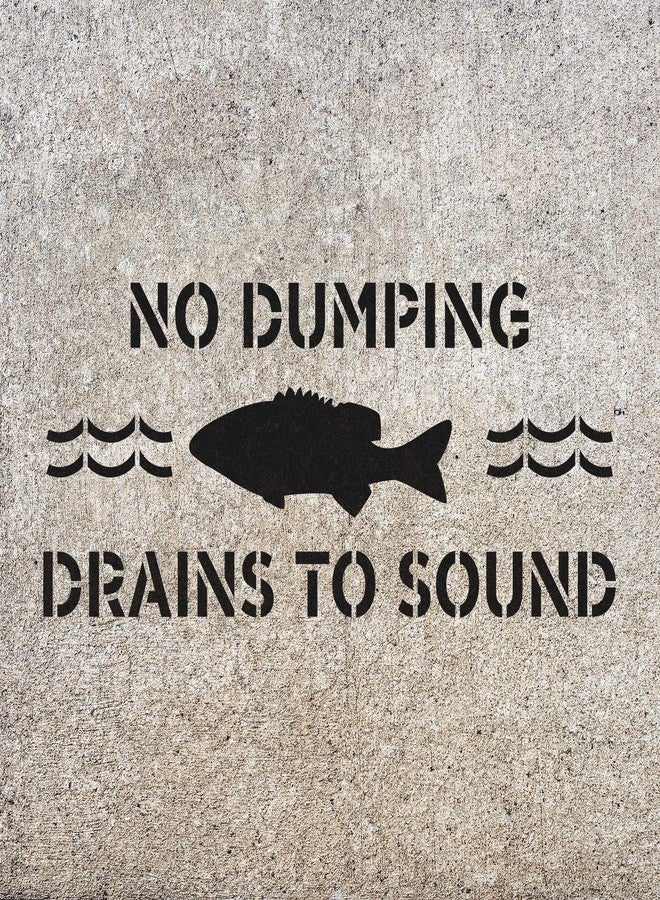 Stencil Revolution No Dumping Drains to Sound Stencil - Reusable Stencils for Painting - Create DIY No Dumping Drains to Sound Home Decor - Image 4