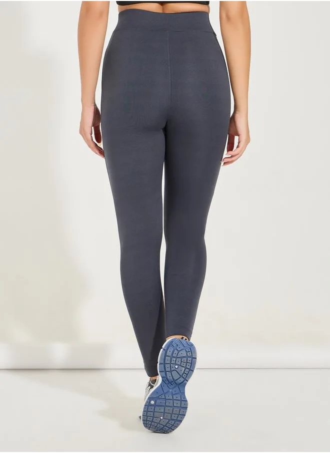 Styli Logo Broad Waistband Basic Leggings