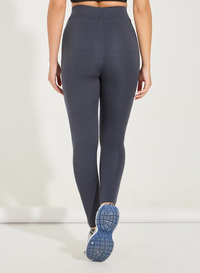 Logo Broad Waistband Basic Leggings