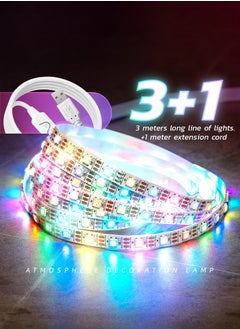 MODI 3M RGBIC Multi Color LED Strip Light, USB Connectivity, Remote Control, 20+ Lighting Modes, Music Sync Modes, Timer Settings, For Gaming Setup, Entertainment, PC, TV, Room Decor  - Image 3