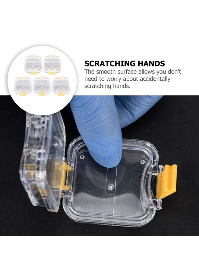 EXCEART - EXCEART 5Pcs Membrane Tooth Boxes Transparent Membrane Film Tooth Box with Latch Denture Storage Boxes - Image 1