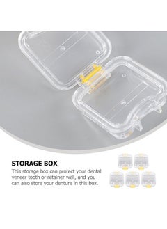 EXCEART EXCEART 5Pcs Membrane Tooth Boxes Transparent Membrane Film Tooth Box with Latch Denture Storage Boxes  - Image 3