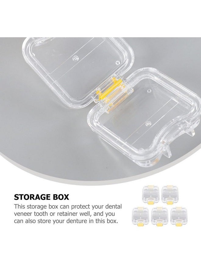 EXCEART - EXCEART 5Pcs Membrane Tooth Boxes Transparent Membrane Film Tooth Box with Latch Denture Storage Boxes - Image 1