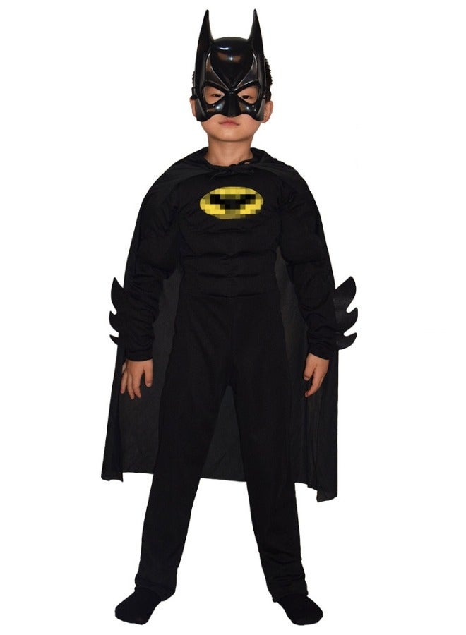Kids Cosplay Muscle Costume*Black Bat+Plain Face