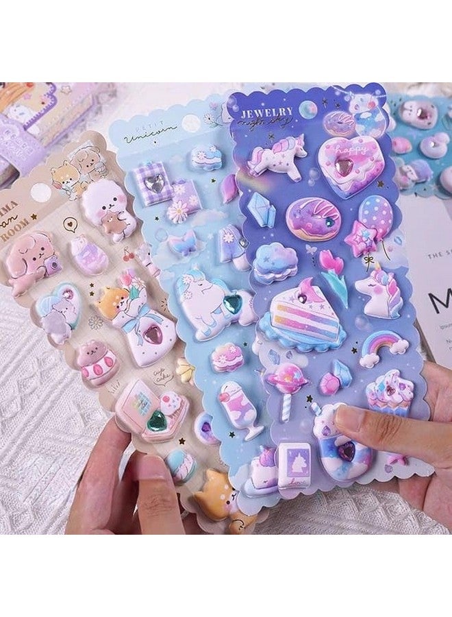 تيمسون مجموعة ملصقات كاواي من تيمسون - ملصقات منتفخة للأطفال، ملصقات ثلاثية الأبعاد، ملصقات جمالية، ملصقات إسفنجية للأطفال، ملصقات ذاتية اللصق، ملصق غطاء خلفي للهاتف المحمول للبنات (SL-ANT-7-12) (مجموعة من 3) - Image 1