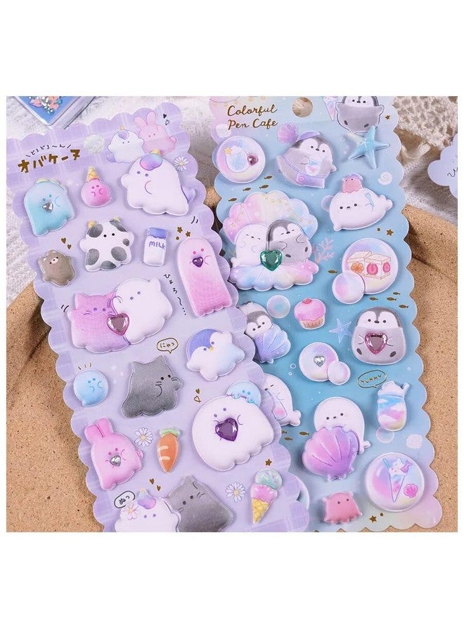 تيمسون مجموعة ملصقات كاواي من تيمسون - ملصقات منتفخة للأطفال، ملصقات ثلاثية الأبعاد، ملصقات جمالية، ملصقات إسفنجية للأطفال، ملصقات ذاتية اللصق، ملصق غطاء خلفي للهاتف المحمول للبنات (SL-ANT-7-12) (مجموعة من 3) - Image 5