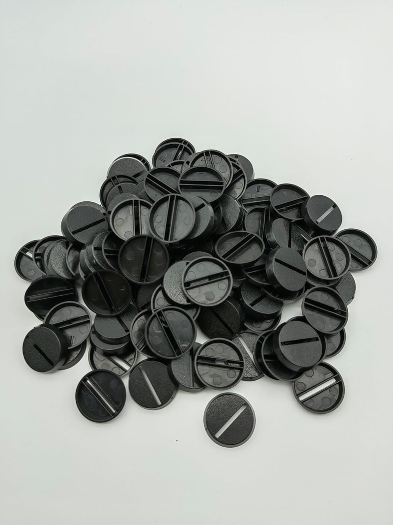 War Base West Lot of 100 25mm Round Slot Bases for Warhammer 40k AoS Games Workshop Wargame Bitz - Image 3