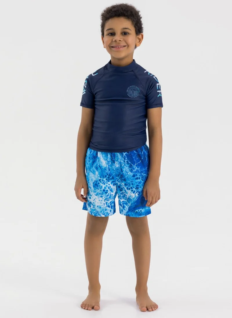 MINOTI Kids Boys  Boys  Short Sleeve Rash Top And Board Short Set