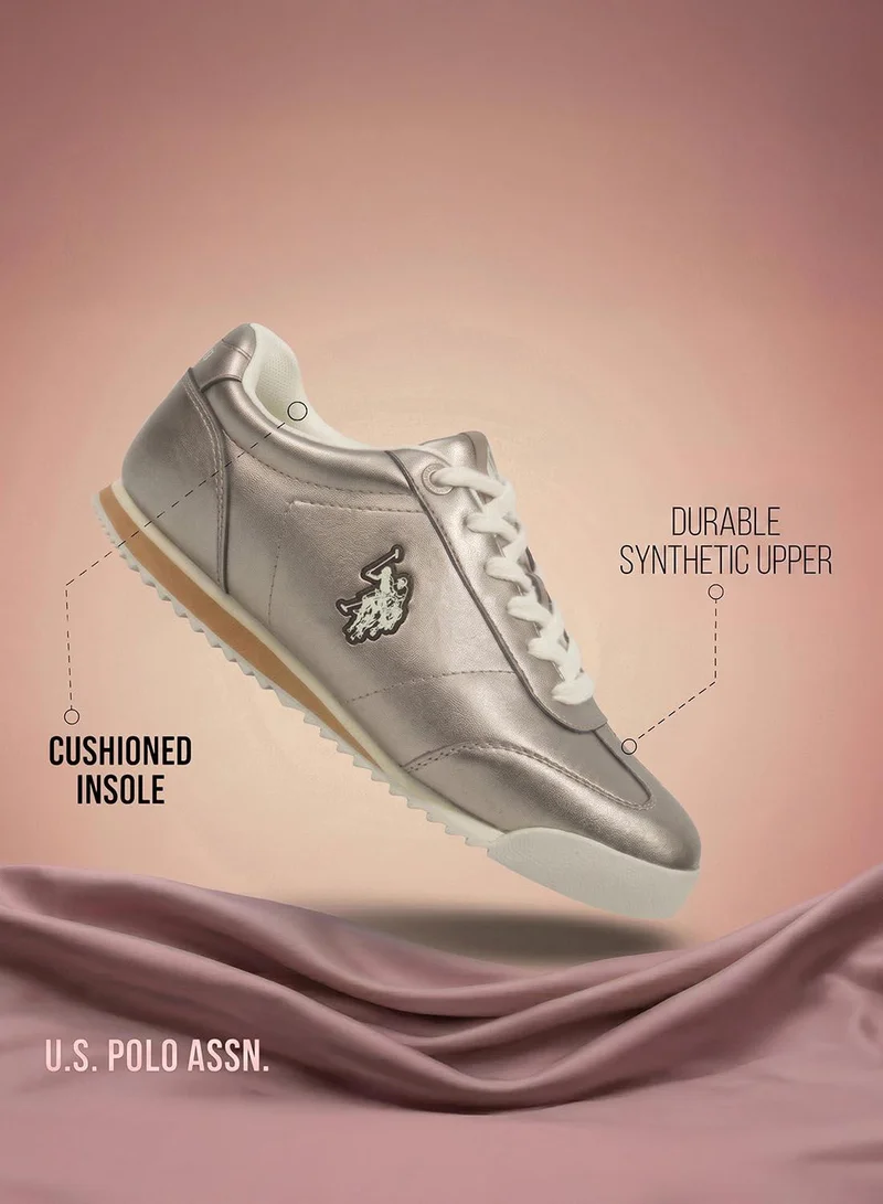 U.S. Polo Assn. 6M CAMP PU GLB 6FX WOMEN OD_PLATIN Camp Pu Women's Casual Shoes - Platin for Women | Best Price UAE