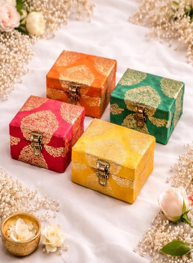 JAIPUR ACE مجموعة صناديق نقود مزخرفة من جايبور إيس مع قفل معدني - صندوق نقود متنوع، منظم تخزين مجوهرات متعدد الأغراض للهدايا وحفلات الزفاف والمهرجانات وهدايا العودة (مجموعة متعددة من قطعتين) - Image 4
