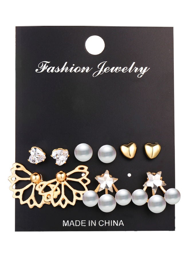 NIBEMINENT Pair Of 5 Ear Studs Set  - Image 1