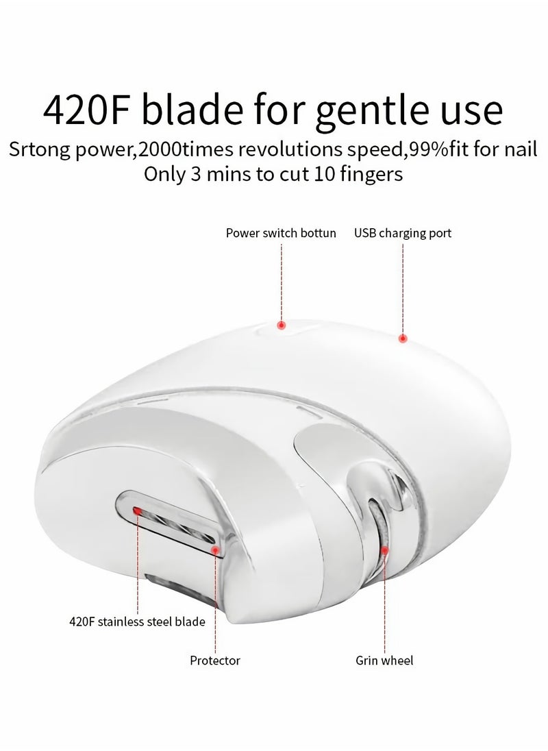 Captaintech Automatic Nail Clipper with Grinding Wheel and Built-in Nail Scrap Storage for Effortless Grooming and Clean-Up  - Image 2