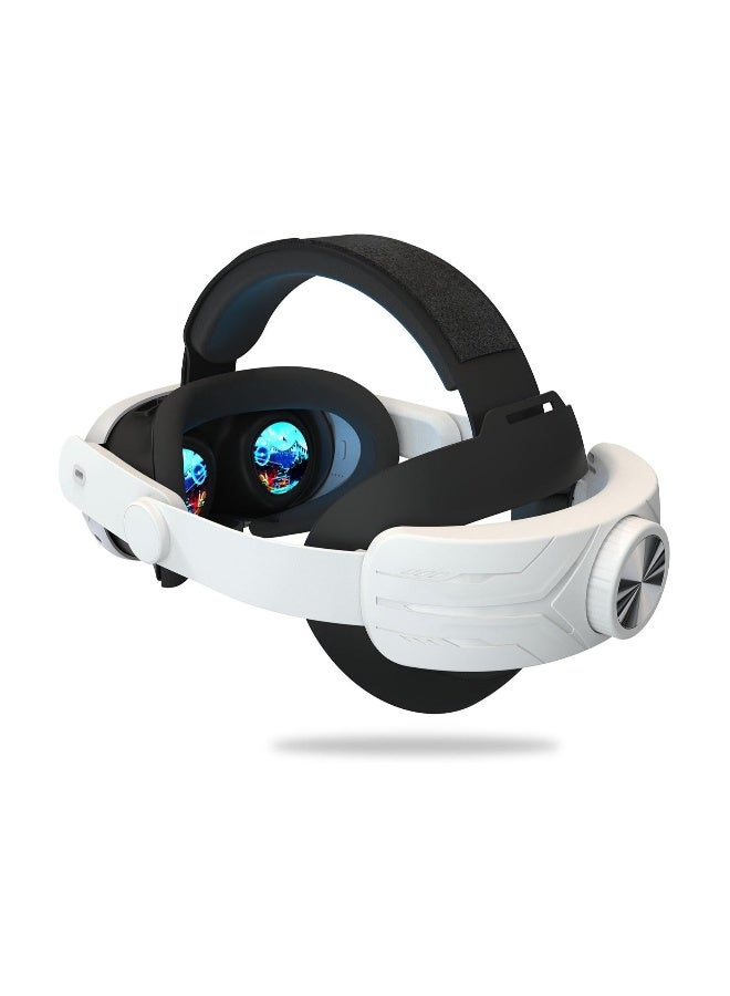 Head Strap for Meta Quest 3, Super Soft and Skin Friendly PU Surface, Elite Strap Replacement, Adjustable Enhanced Support and Lightweight Design VR Accessories for Meta Quest 3 - Image 1