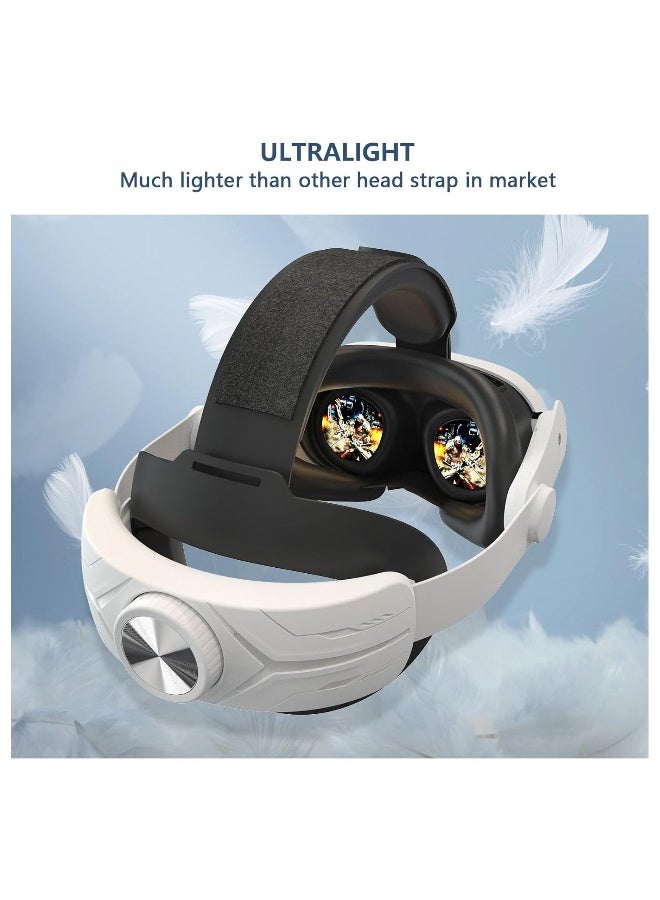 Head Strap for Meta Quest 3, Super Soft and Skin Friendly PU Surface, Elite Strap Replacement, Adjustable Enhanced Support and Lightweight Design VR Accessories for Meta Quest 3 - Image 4