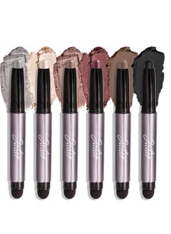 Julep Eyeshadow 101 Palette-Style Crème-to-Powder Waterproof Eyeshadow Sticks – Moonlight – Long-Lasting, Crease-Proof, 6 Piece Eyeshadow Set with Built-in Smudger