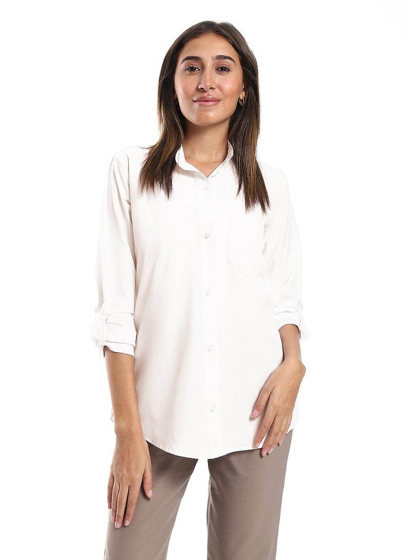 Master Jeans Women’s Casual Roll Up Sleeves Shirt  - Image 2