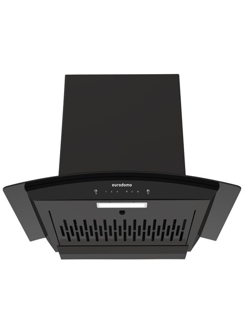 Eurodomo by Faber Indigo 60cm 1350 mhr Autoclean Kitchen Chimney Filterless with Oil Collector TouchGesture Control Warranty by Eurodomo LED LampMade in IndiaIndigo IN HC SC FL BK 60 Black