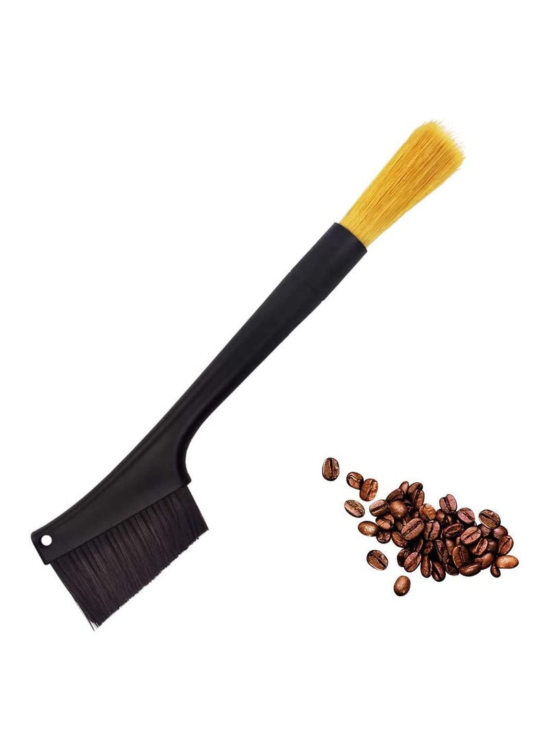 KASTWAVE - Coffee Machine Cleaning Brush, Dusting Bar Espresso Brush, Grinder Coffee Machine Cleaning Brush, Two Head Brush Accessories fr Bean Grain Coffee Tool Tabletop Simple Barista Home Kitchen Dual Purpose - Image 1
