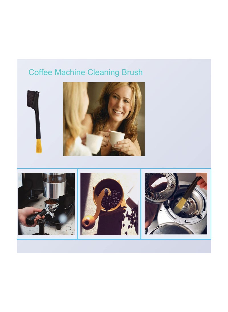 KASTWAVE - Coffee Machine Cleaning Brush, Dusting Bar Espresso Brush, Grinder Coffee Machine Cleaning Brush, Two Head Brush Accessories fr Bean Grain Coffee Tool Tabletop Simple Barista Home Kitchen Dual Purpose - Image 1