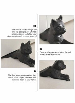 Y&D Cat Shaped Door Locomotion Stopper, Heavy Duty Wedge Stop Doorstop Animal Shape Safety Non- Slip Scratching Works on All Floor Surfaces (1 Pcs)  - Image 5