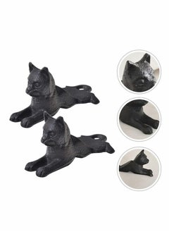 Y&D Cat Shaped Door Locomotion Stopper, Heavy Duty Wedge Stop Doorstop Animal Shape Safety Non- Slip Scratching Works on All Floor Surfaces (1 Pcs)  - Image 2