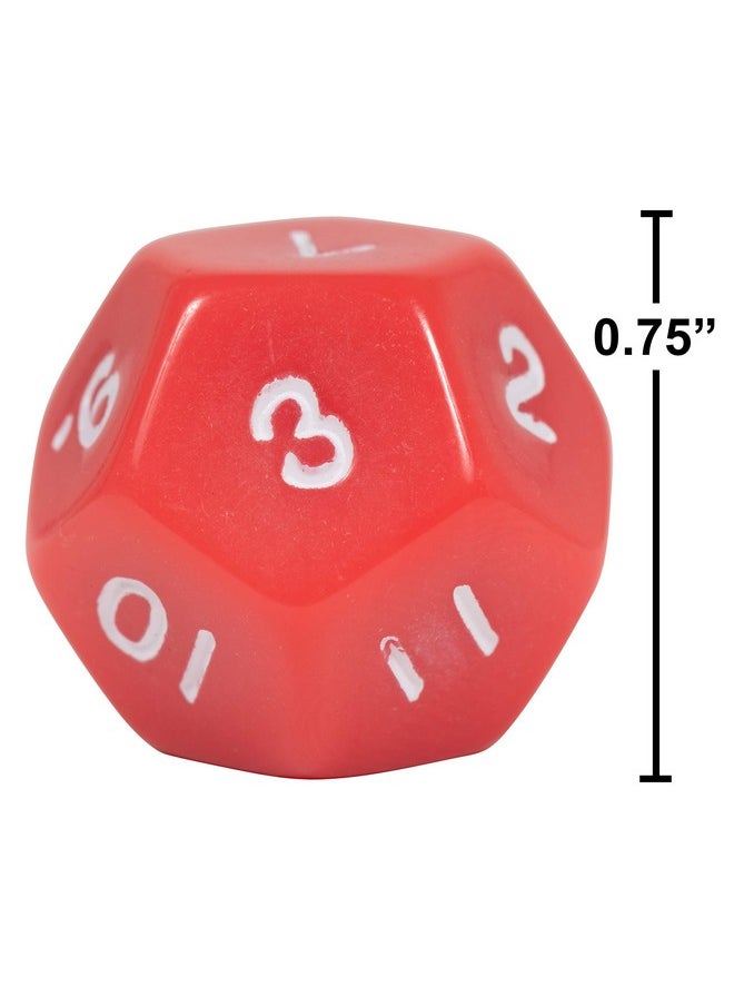 Learning Advantage LEARNING ADVANTAGE Polyhedra Dice - 12 Sides - Set of 12 - Hands-on Math Manipulative - Teach Numeracy - Math Games for Kids  - Image 5