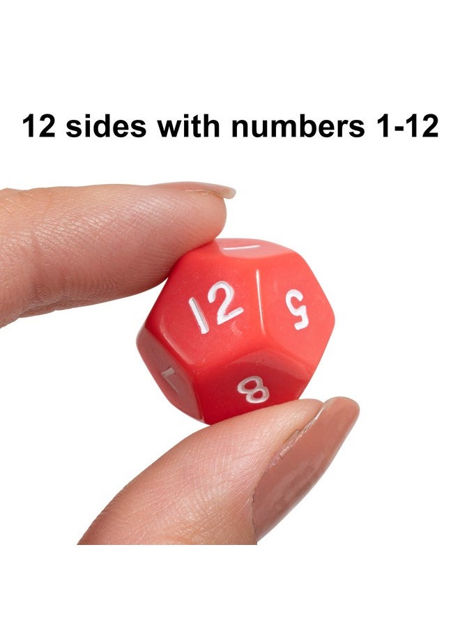 Learning Advantage LEARNING ADVANTAGE Polyhedra Dice - 12 Sides - Set of 12 - Hands-on Math Manipulative - Teach Numeracy - Math Games for Kids  - Image 2