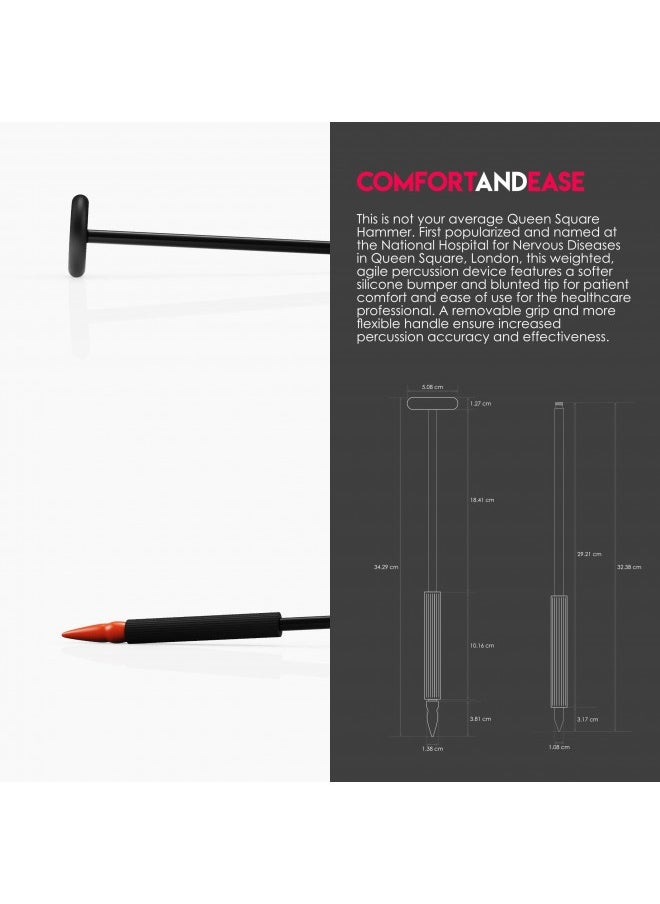 MDF Instruments Mdf® Queen Square Neurological Reflex Hammer With Pointed Tip For Superficial Responses - Free-Parts-For-Life And Lifetime Warranty - Black (Mdf545-11)  - Image 3
