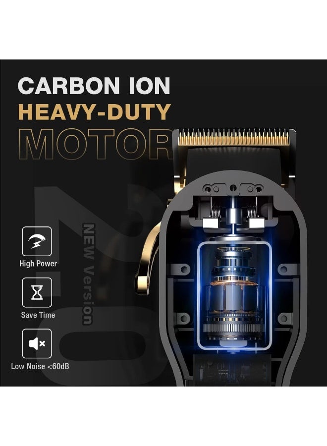 SUPRENT Professional Hair Clippers for Men, Hair Cutting Kit & Zero Gap T-Blade Trimmer Combo, Cordless Barber Clipper Set with LED Display - Image 2