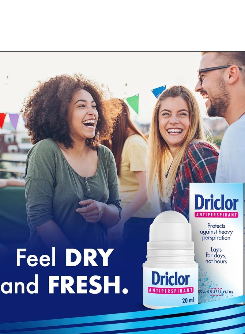 Driclor Driclor Antiperspirant Roll On Applicator 20ml 2 packs  - Image 3