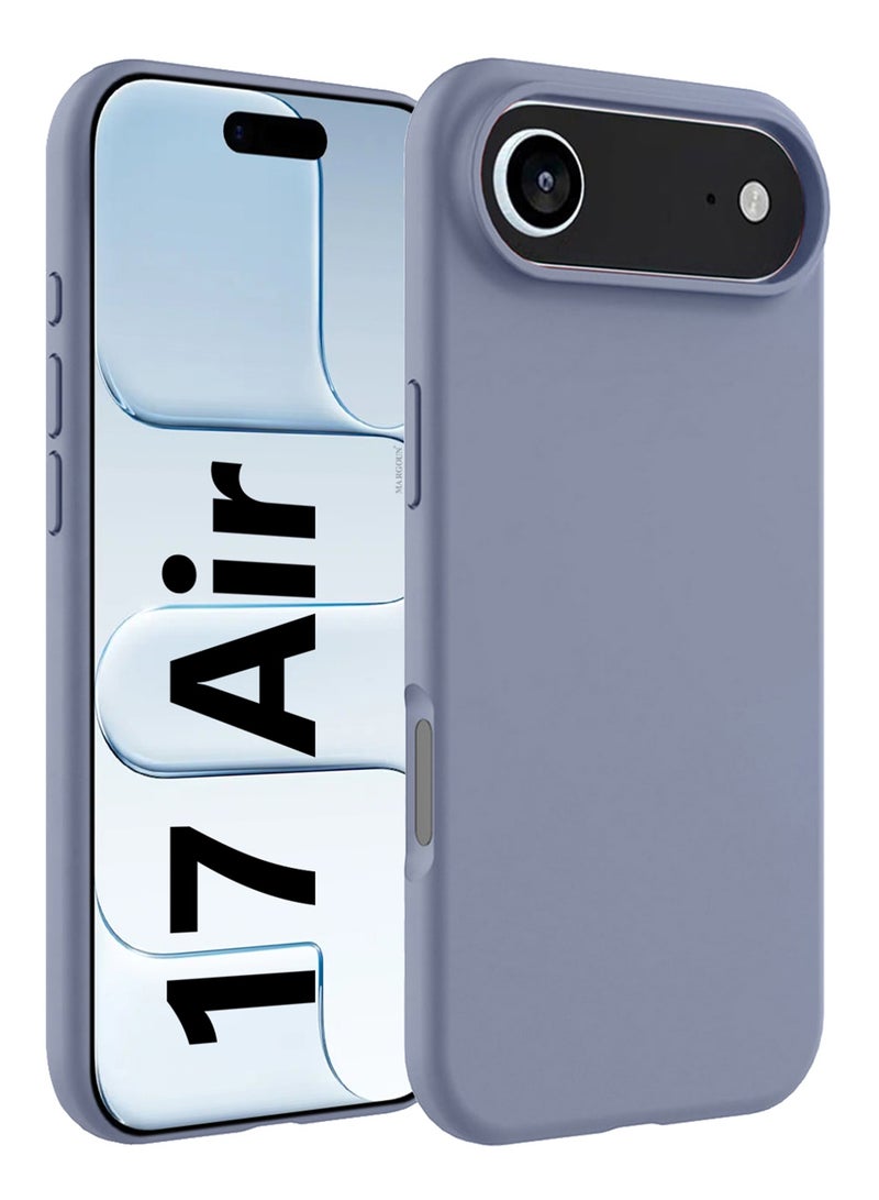 Silicone Protective Phone Case for iPhone 17 Air - Soft Anti-Scratch Microfiber Lining Ultra Slim Drop Protection Phone Cover - Pastel Purple - Image 1