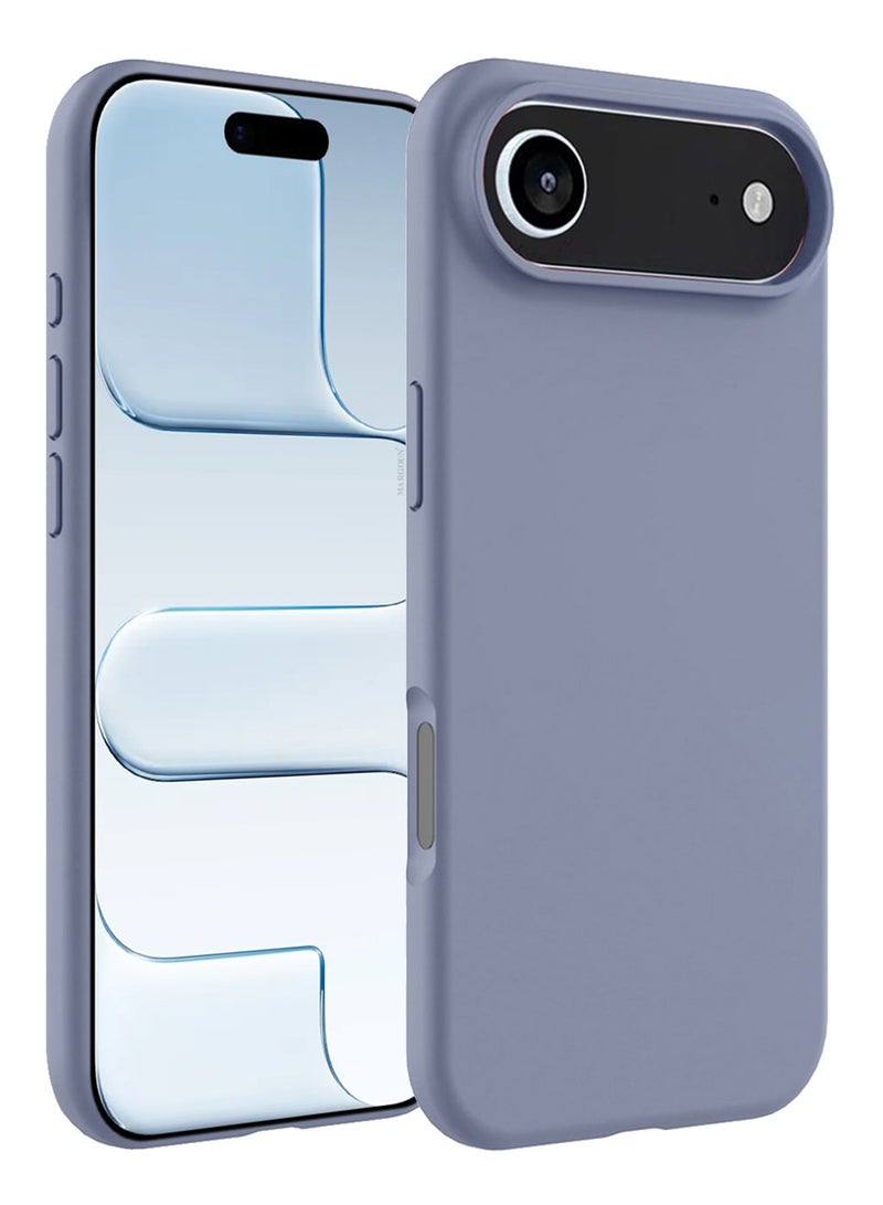 Silicone Protective Phone Case for iPhone 17 Air - Soft Anti-Scratch Microfiber Lining Ultra Slim Drop Protection Phone Cover - Pastel Purple - Image 2