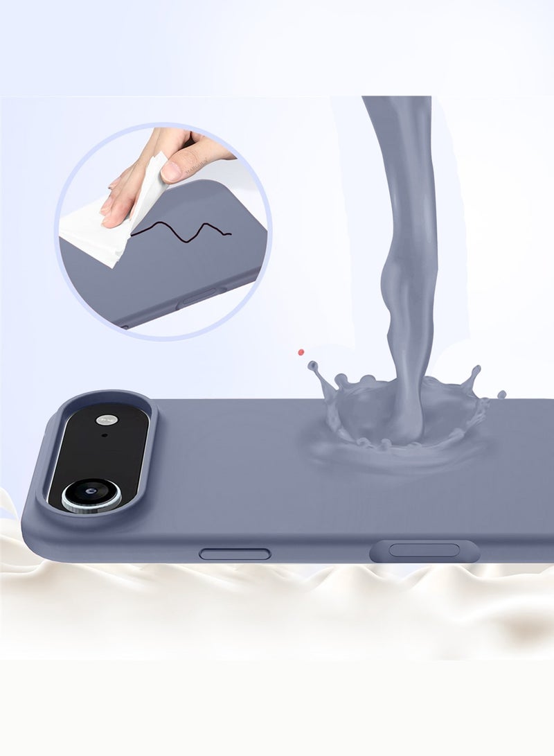 Silicone Protective Phone Case for iPhone 17 Air - Soft Anti-Scratch Microfiber Lining Ultra Slim Drop Protection Phone Cover - Pastel Purple - Image 4