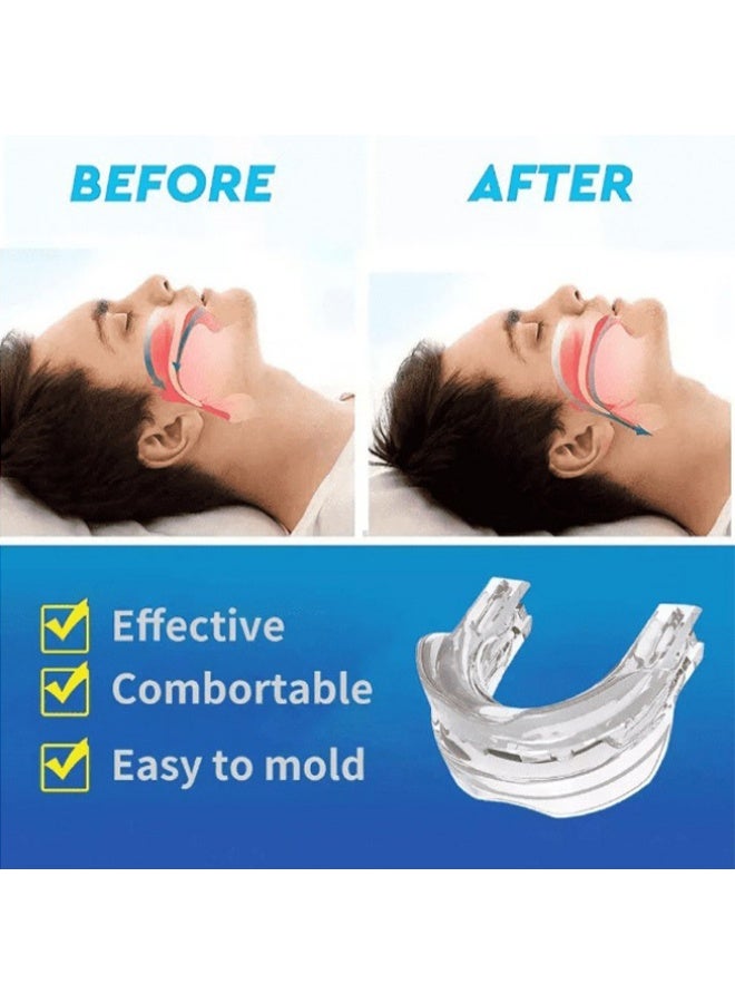 DUNISO Anti Snore Devices Snore Stopper Mouthpiece, Anti Snoring Night Mouth Guard, Sleep Aid for Grinding Teeth, Comfortable to Wear，Easy to Clean，for Prevent Teeth Grinding Disorder and Clenching at Night - Image 4