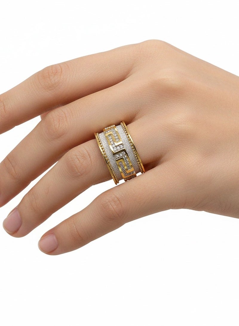 بي تي سي إيلا - خاتم فضة مطلي بالذهب (SIL0441) - Image 1