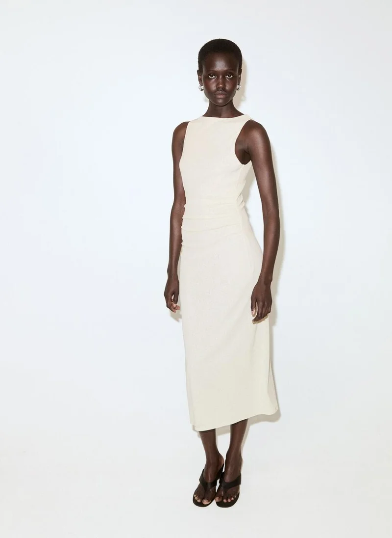 مانجو Fitted dress with draped waist